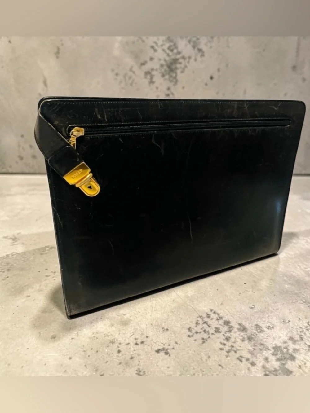 Bally Black Leather Document Holder/Organizer